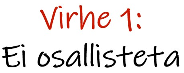 Strategiatyön virhe 1 ei osallisteta ihmisiä