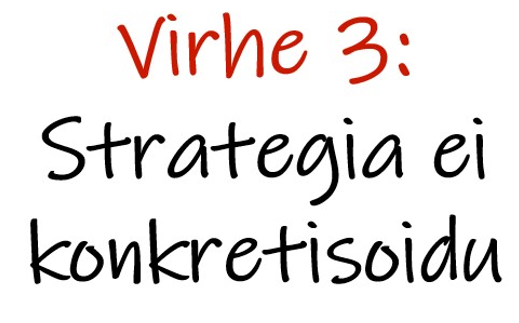 Virhe Strategia ei konkretisoidu