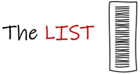 This image includes the text “The List” and a drawing of a column with many lines on top of each other.
