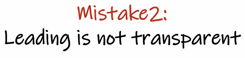 Text in image: Mistake 2. Leading is not transparent